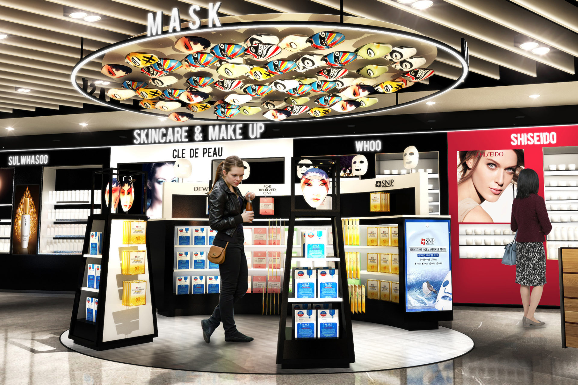 Hong Kong airport POS brand display and commercial activation