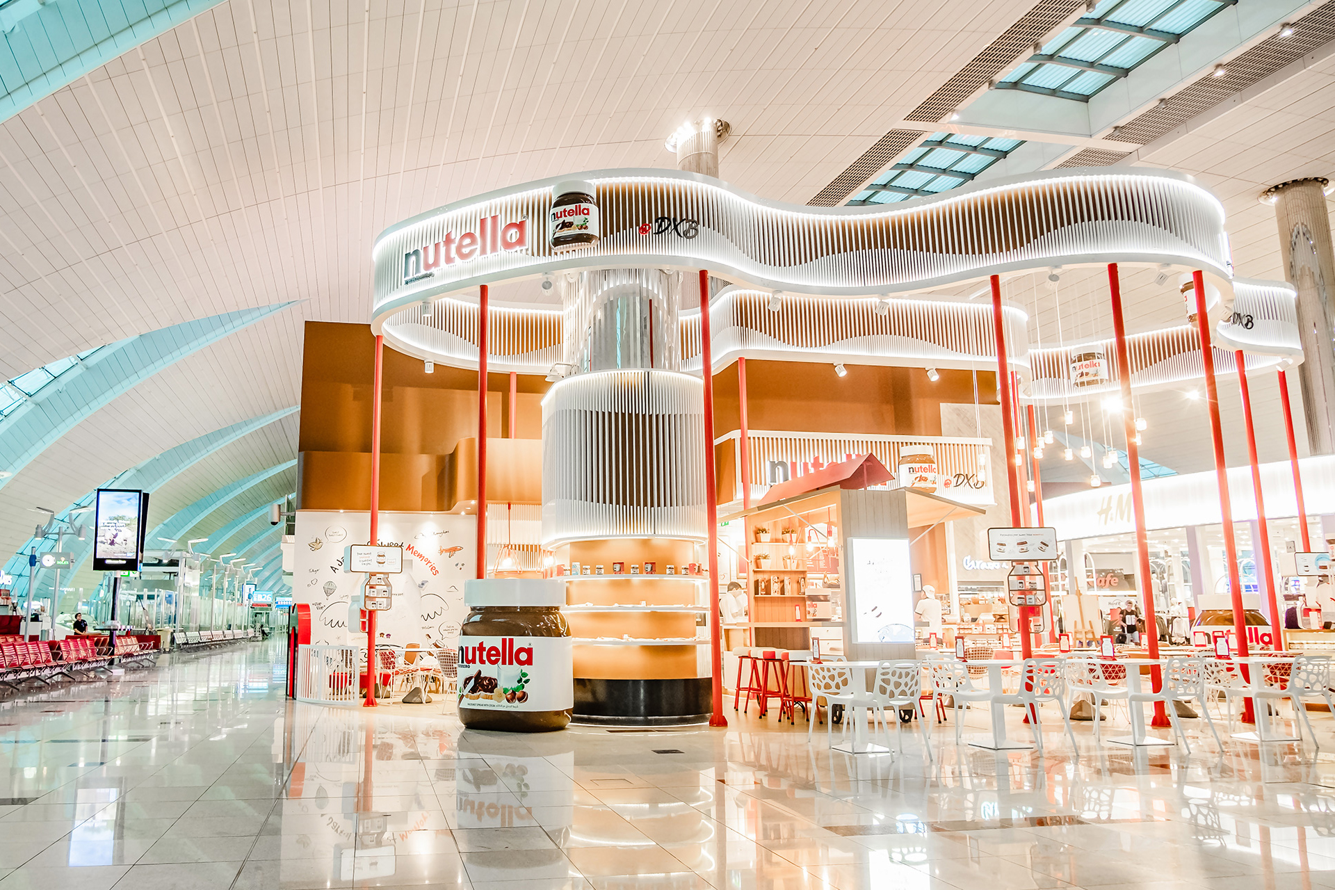 Dubai airport Nutella brand activation