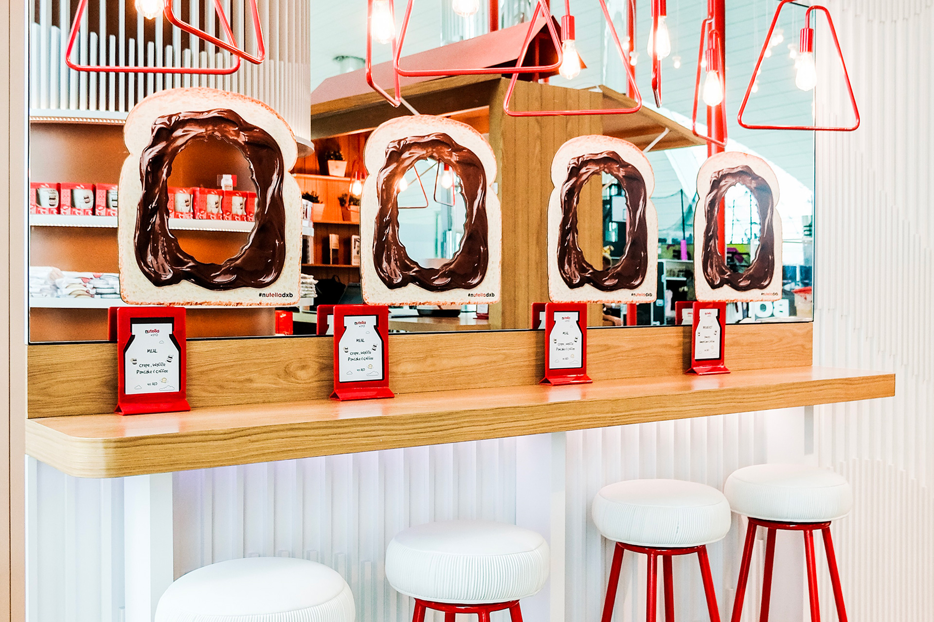 Dubai airport Nutella concept store and café design