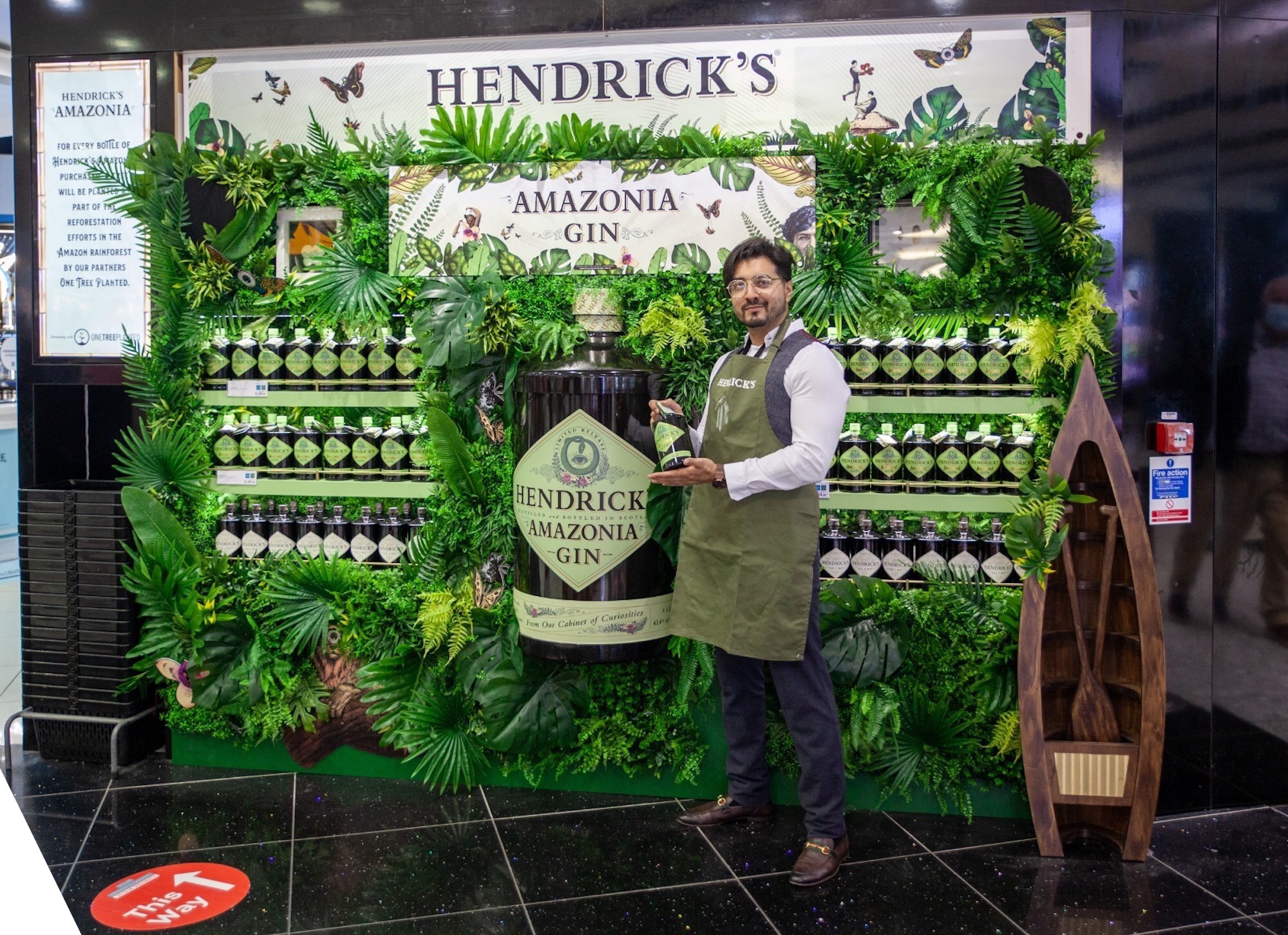 Hendricks amazonia gin POS display conception and design